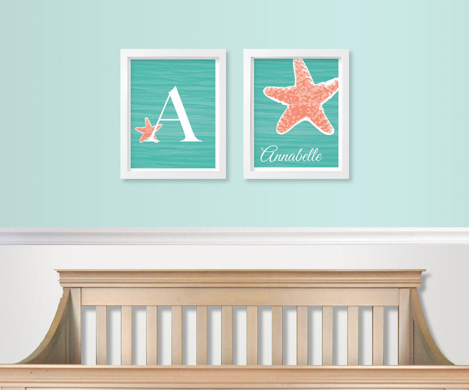 Tropical Nursery Decor Under the Sea Nursery Art SET Beach Etsy