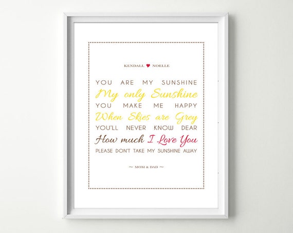 Usted Es Mi Arte De La Pared Del Sol Usted Es Mi Signo Del Etsy