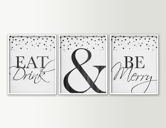 Eat Drink Be Merry Dining Room Wall Decor Modern Image 0