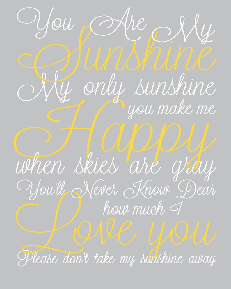 You Are My Sunshine Nursery Decor Baby Girl Nursery Decor Etsy