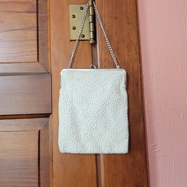 Vintage Style by Regal Cream/Ivory Colored Purse-Made in Hong Kong