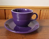 Vintage Genuine Homer Laughlin Fiesta Ware Purple Cup Saucer Lead Free