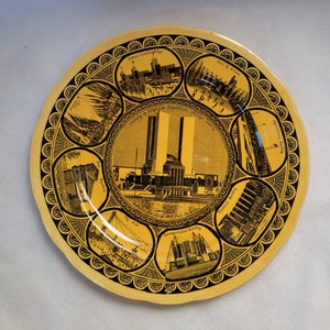 Chicago IL Century of Progress Worlds Fair Exposition 1933-34 Souvenir Plate-Collector-Ridgways England Semi-Porcelain