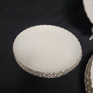 Syracuse China Silhouette Wedding Ring Dinnerware – Platinum Trim, Mid-Century, Replacement Pieces