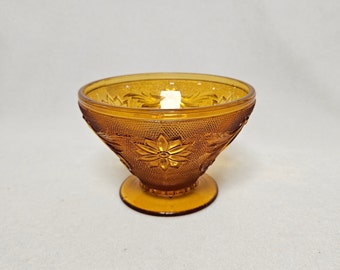 Tiara Sandwich Amber Candy Dish-Bottom Nur