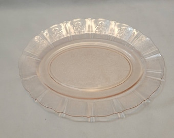 vintage MacBeth Evans American Sweetheart Pink Platter-13 pouces