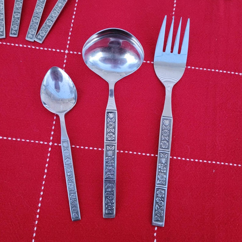 Silverware Map Northland SPRING FEVER Oneida Stainless Silver Flatware Korea-sold ...