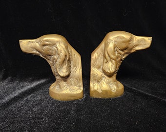 Andrea by Sadek Brass Dogs/Irish Setter/Hunting Dog Bookends
