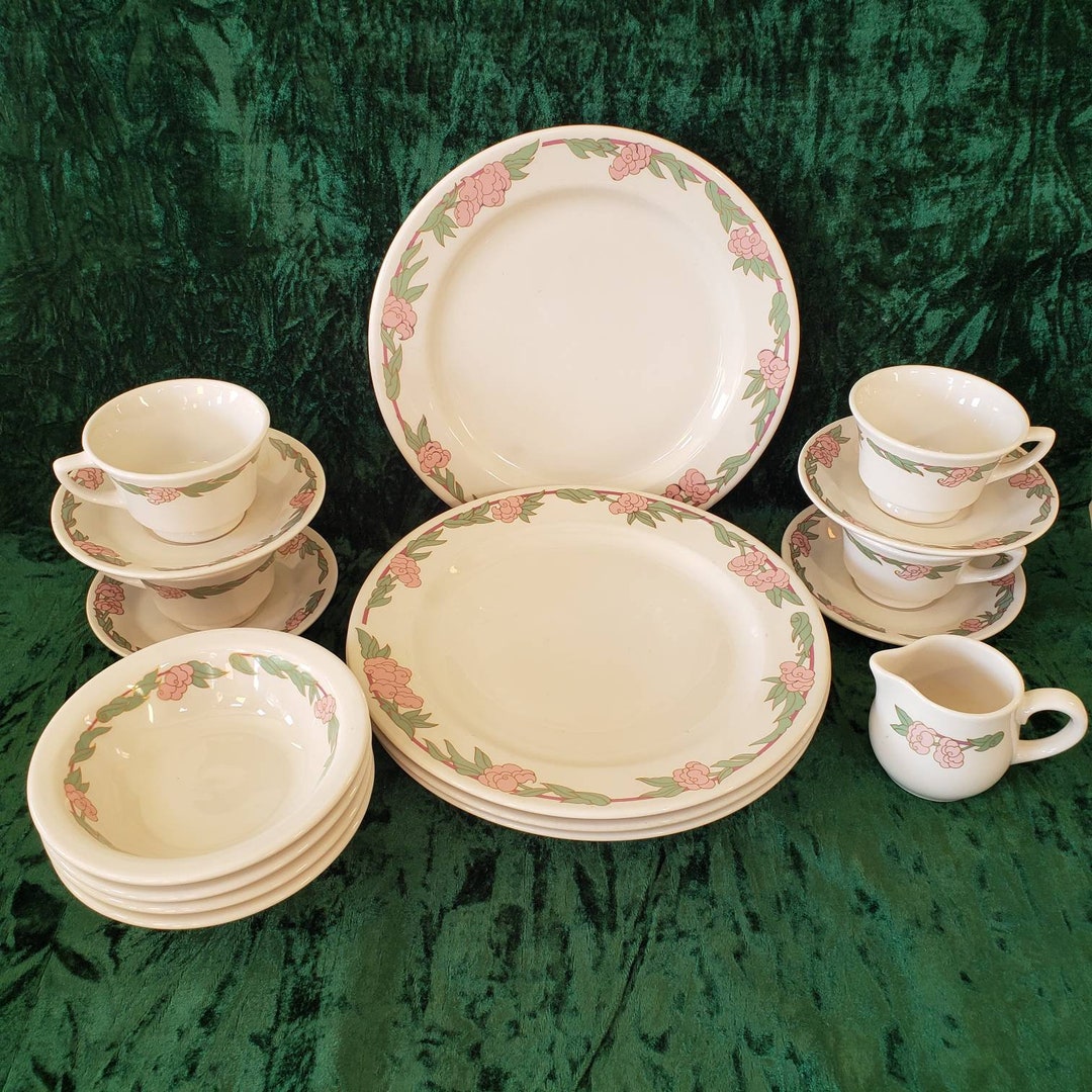 17 Pc Set Vintage Syracuse China Restaurant Ware LENORE 17 Pc Set Vintage Syracuse China Restaurant Ware LENORE