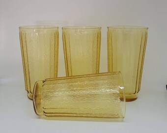 ヴィンテージ アンバーハニー ゴールド タンブラー ハイボールグラス