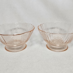 Depression Glass MacBeth-Evans Pink American Sweetheart Sherbet Dishes-Set of Two