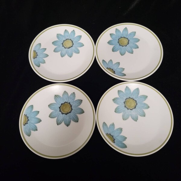 Vintage Up-Sa Daisy Bread & Butter Plates-Noritake Progression China-Made in Japan-Set of 4