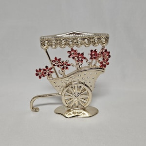 Vintage Ohrringe Baum-Blumen Warenkorb-Made by Revere