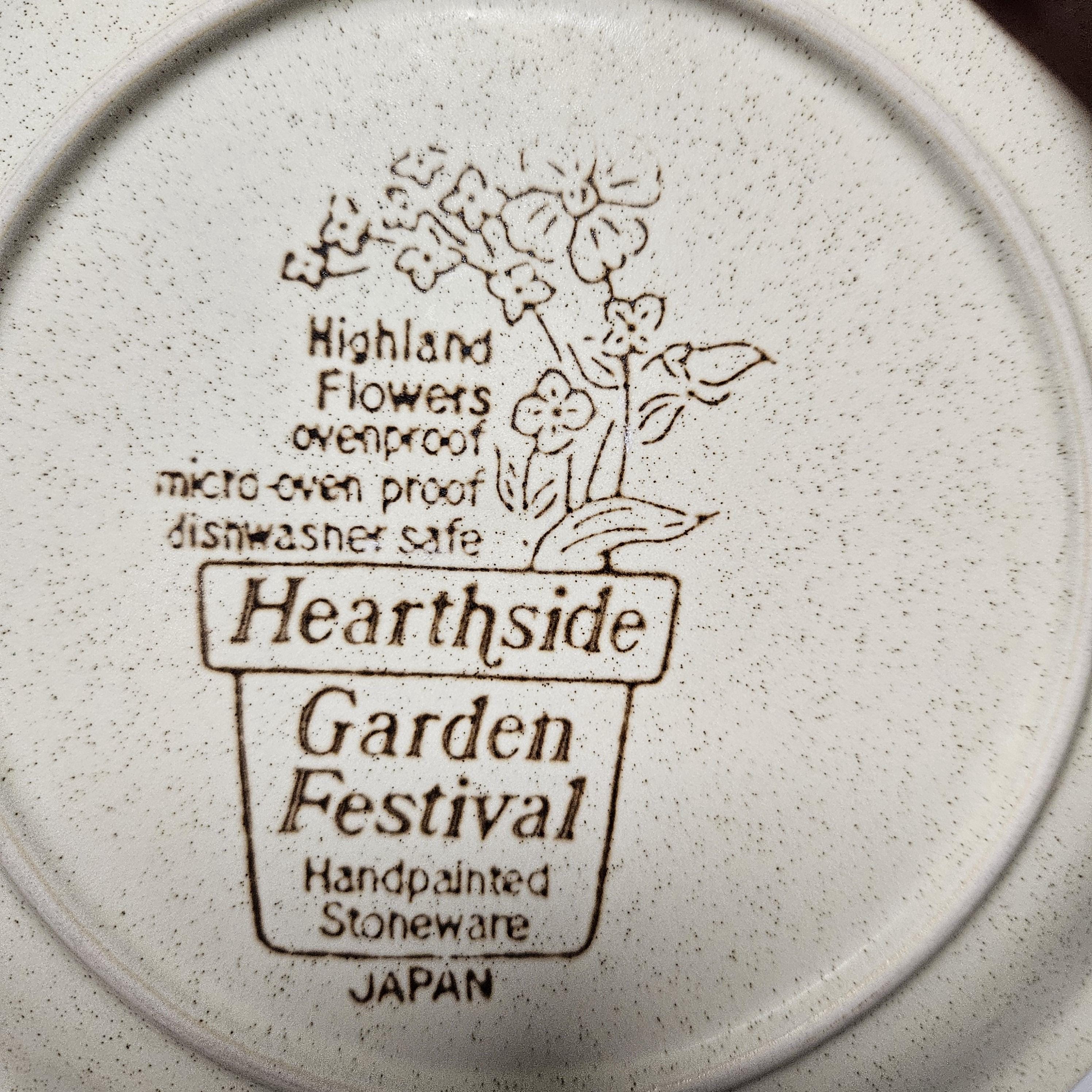 Highland Flowers Hearthside Garden Festival Plates Hearthside