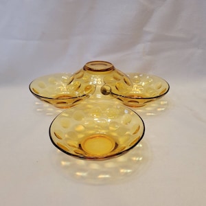 Vintage Hazel Atlas Eldorado Gold Berry Bowls Dessert Dishes-Set of 4