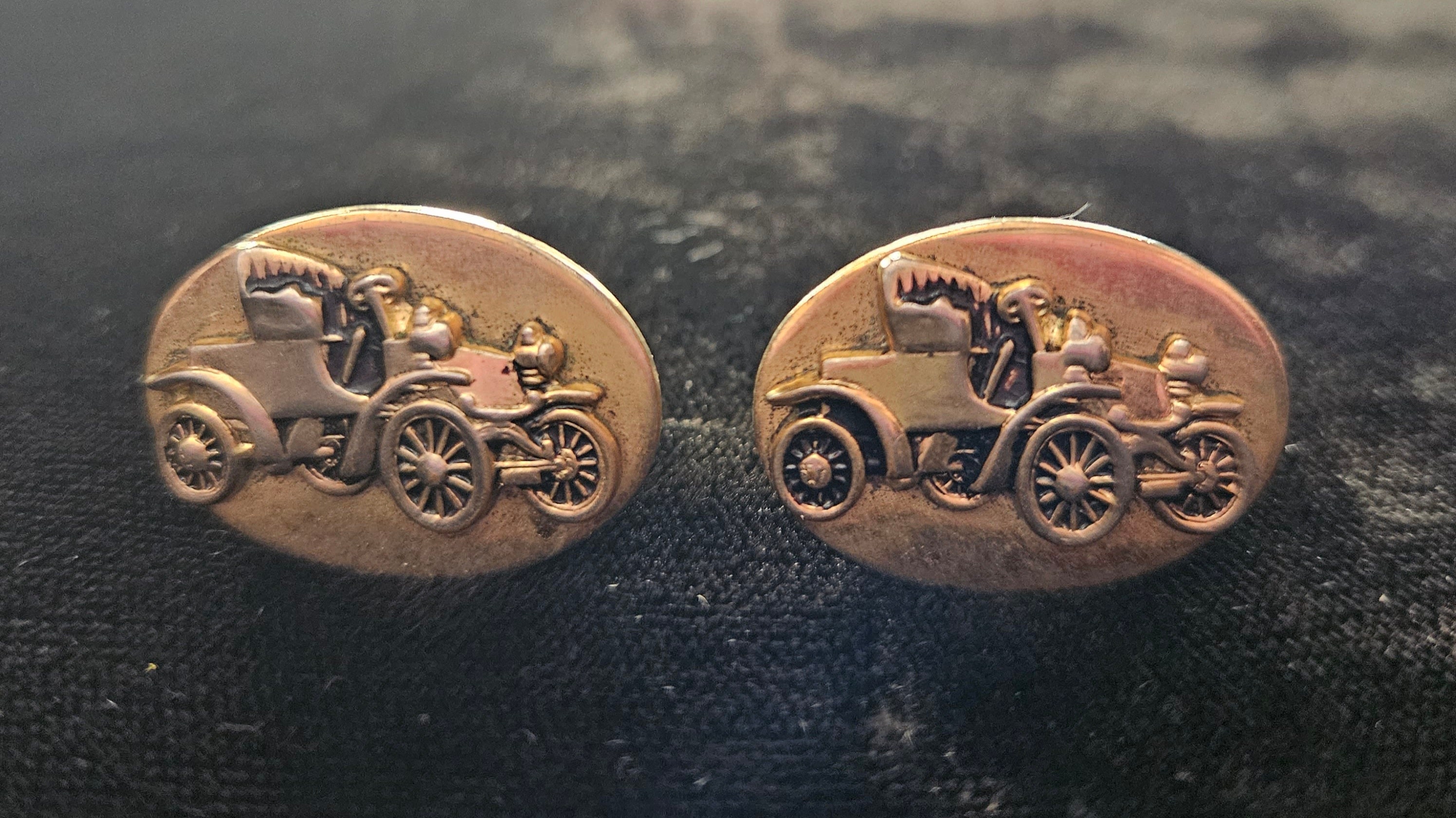 Bouton De Manchette Vintage Ford Modèle Commémoratif T (1914-1964) - Ton Doré - Occasion