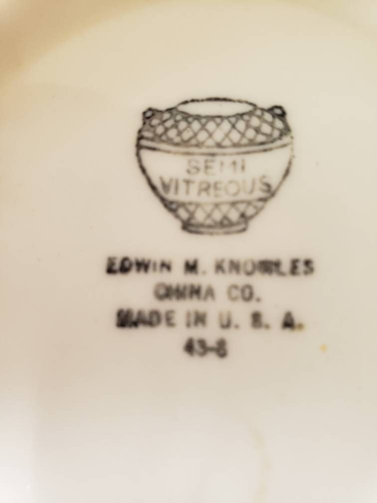 Edwin M Knowles China Semi Vitreous Floral Pattern Pie Crust | Etsy