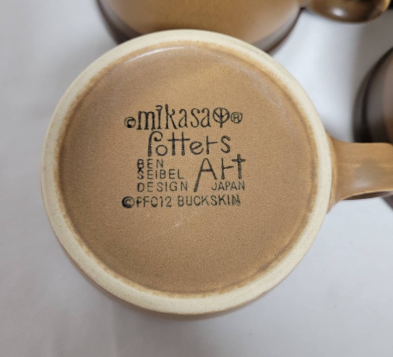 Mikasa Potters Art Ben Seibel Design BUCKSKIN Cupsset of 4no Etsy