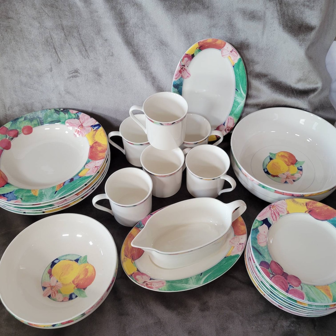 Vintage Mikasa Maxima Line EXOTIC GARDEN Dinnerware Pieces-sold