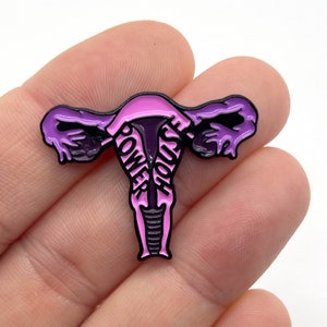 POWER HOUSE Anatomical Uterus enamel lapel pin