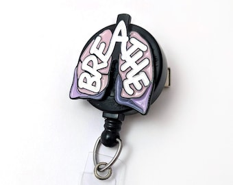 BREATHE Anatomical Lungs Badge Reel