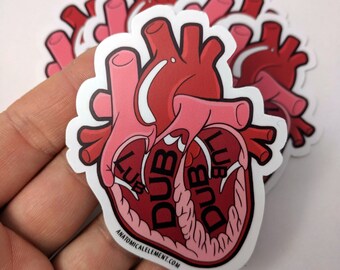 LUB DUB Anatomical Heart Vinyl Die-Cut Sticker