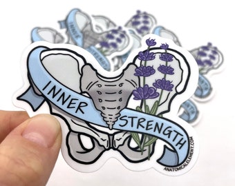 INNER STRENGTH - Anatomical Pelvis & Lavender sticker