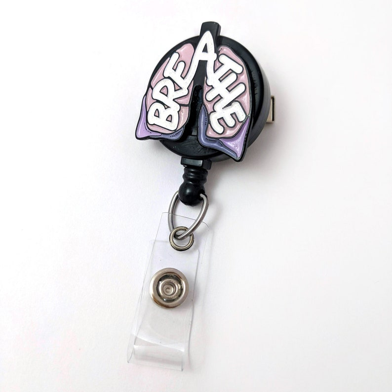 BREATHE Anatomical Lungs Badge Reel image 1