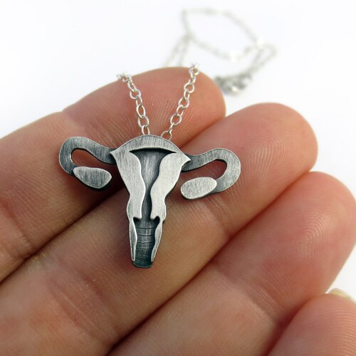 Anatomical Uterus Necklace - Etsy