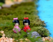 10pc Mini Japanese Girl Figurine Mini Garden Miniature Fairies SucculentDecor Fairy Garden Accessories Terrarium Suppliers