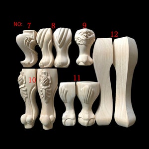 4pcs Original Raw Wood No Vanish Furniture Legs S Legs replacement For Coffee Table Sofa Feet European Kitchen Cupboard Table Foot