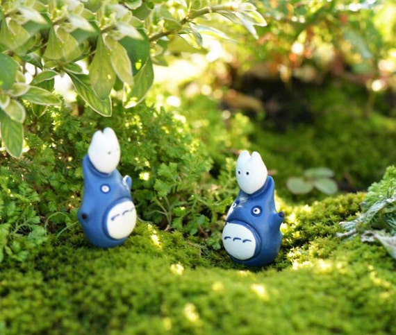 2pc White Little On My Neighbor Totoro Figure Toy Miniature Etsy