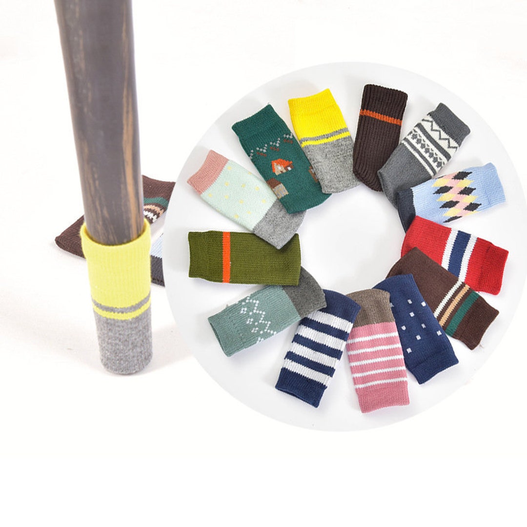 Chair Legs Socks Colorful Protectors Feet Pads Elastic Floor Chair Leg