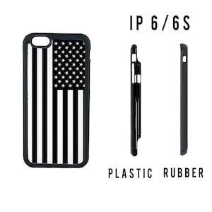 BLACK WHITE American Flag US Usa Apple iPhone 5/5S 6/6S 7 7 Plus 8 8 Plus X Xs 11 Pro Samsung Galaxy S8 S9 S10 Phone Cover Case Rubber