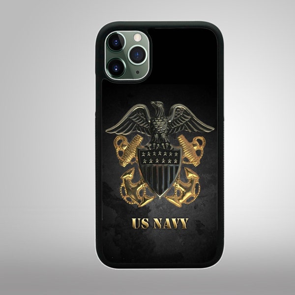 USA NAVY MILITARY Veteran American Us Apple iPhone 15 14 13 12 11 Mini Pro Max Plus X Xs 8 Plus 7 6/6S Phone Case Cover Rubber Custom