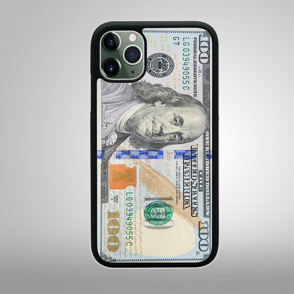 100 DOLLAR BILL MONEY Ben Franklin Usa Apple iPhone 15 14 13 12 11 Mini Pro Max Plus X Xs 8 Plus 7 6/6S Phone Case Cover Rubber Custom