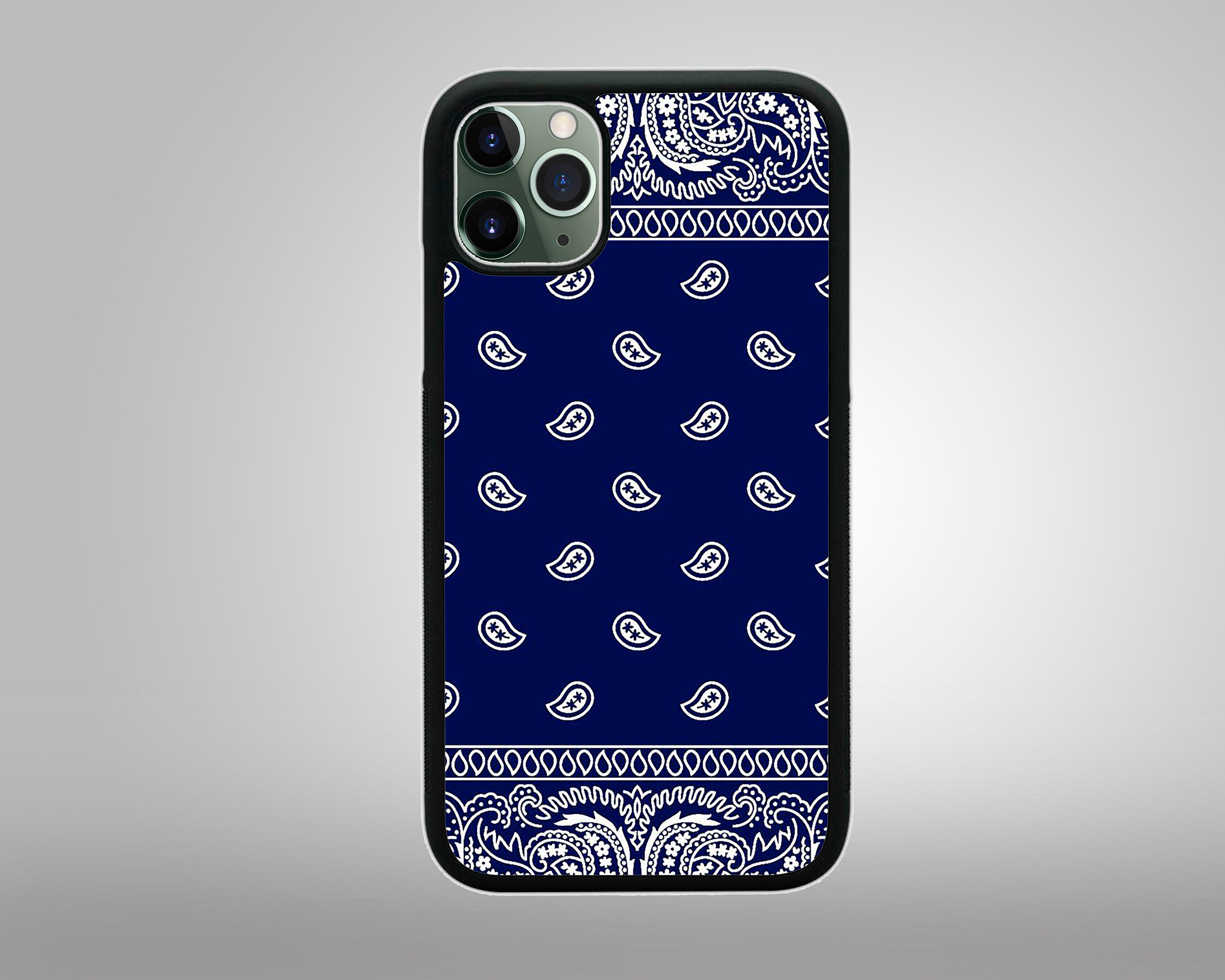 BLUE BANDANA DESIGN Urban Style Paisley Apple iPhone 15 14