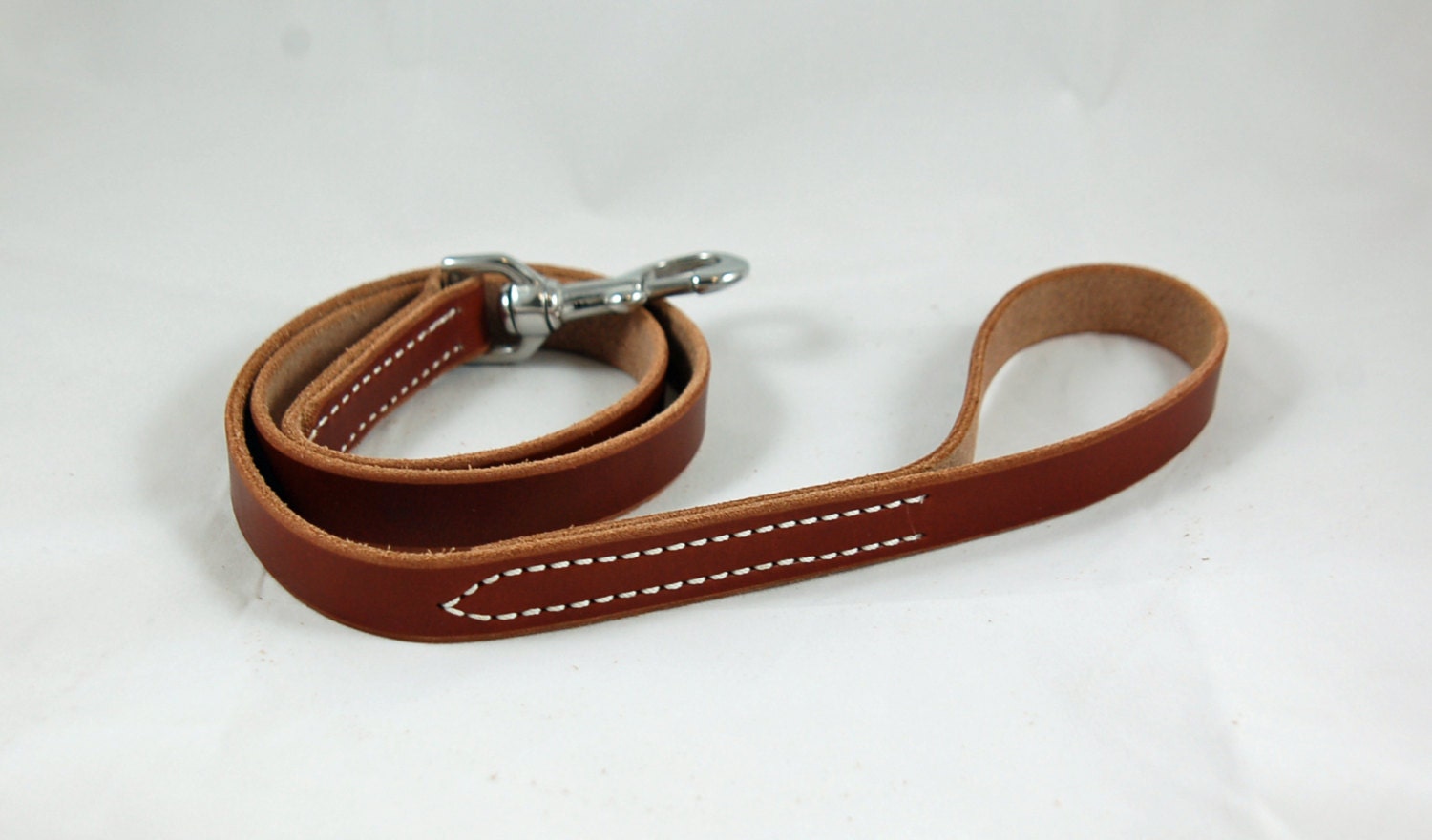 Braid Leather Dog Leash or Lead Real Genuine Leather Dark Brown