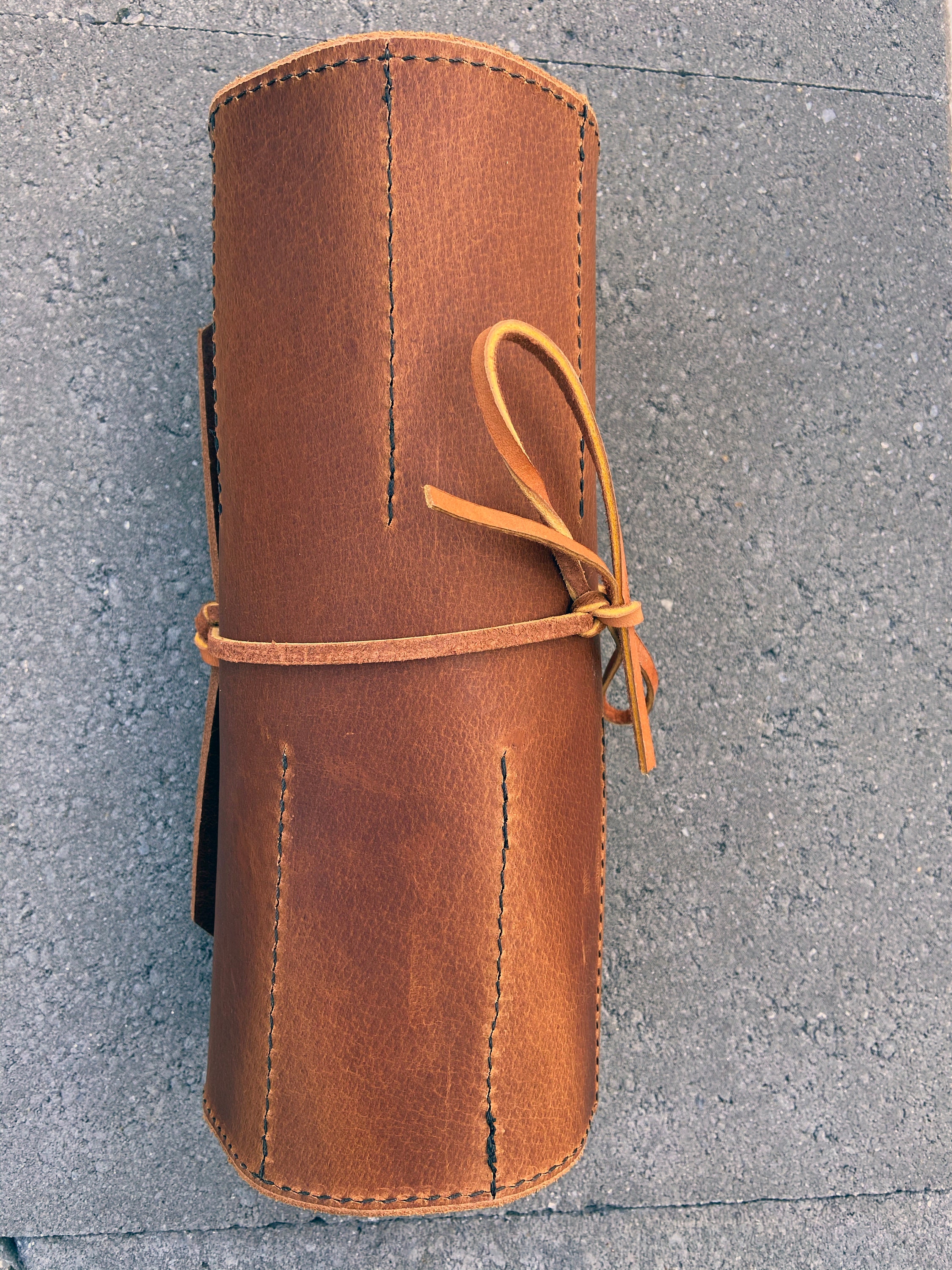 AMISH LEATHER TOOL Roll Bag with Pockets Tools Pouch Pouches Etsy