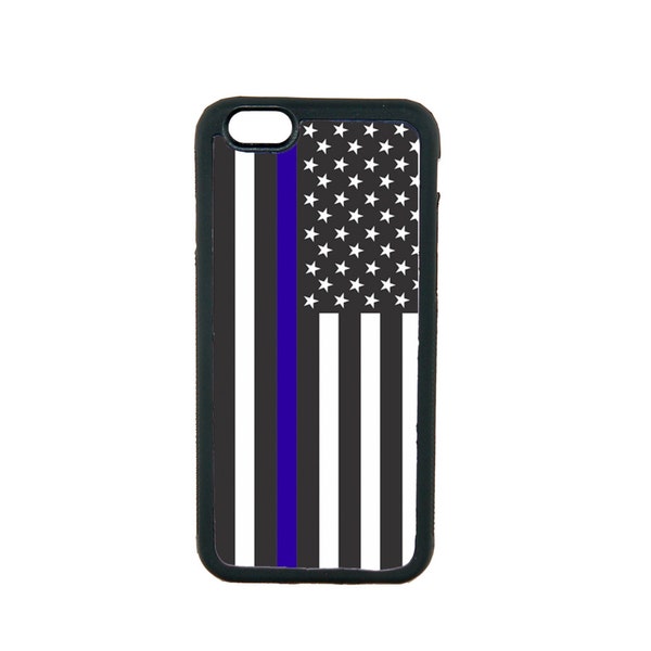AMERICAN FLAG POLICE Thin Blue Line Support Apple iPhone 5/5S 6/6S 7 7 Plus 8 8 Plus X Xs 11 Pro Samsung Galaxy S8 S9 S10 Phone Cover Case