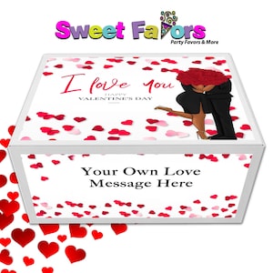Vroegboekaanbieding! Valentijnsdag liefde geschenkdoossjabloon (canva) - 8 x 8 x 4, sjabloon zonder doos voor doos