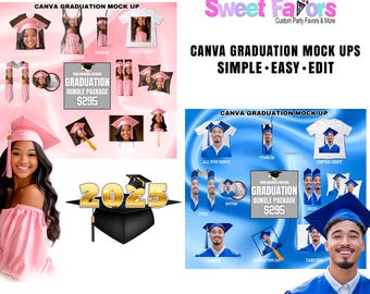 Canva Graduation Mockup Bundle: Sublimation Designs (Digital Download)