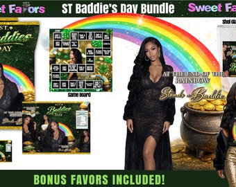 Plantilla Canva para el Día de los Niños / Paquete de fiesta digital / Envoltorios para papas fritas + Tablero de juego de 20x20 + Etiquetas para vasos de chupito DIY / Paquete de fiesta de noche de chicas