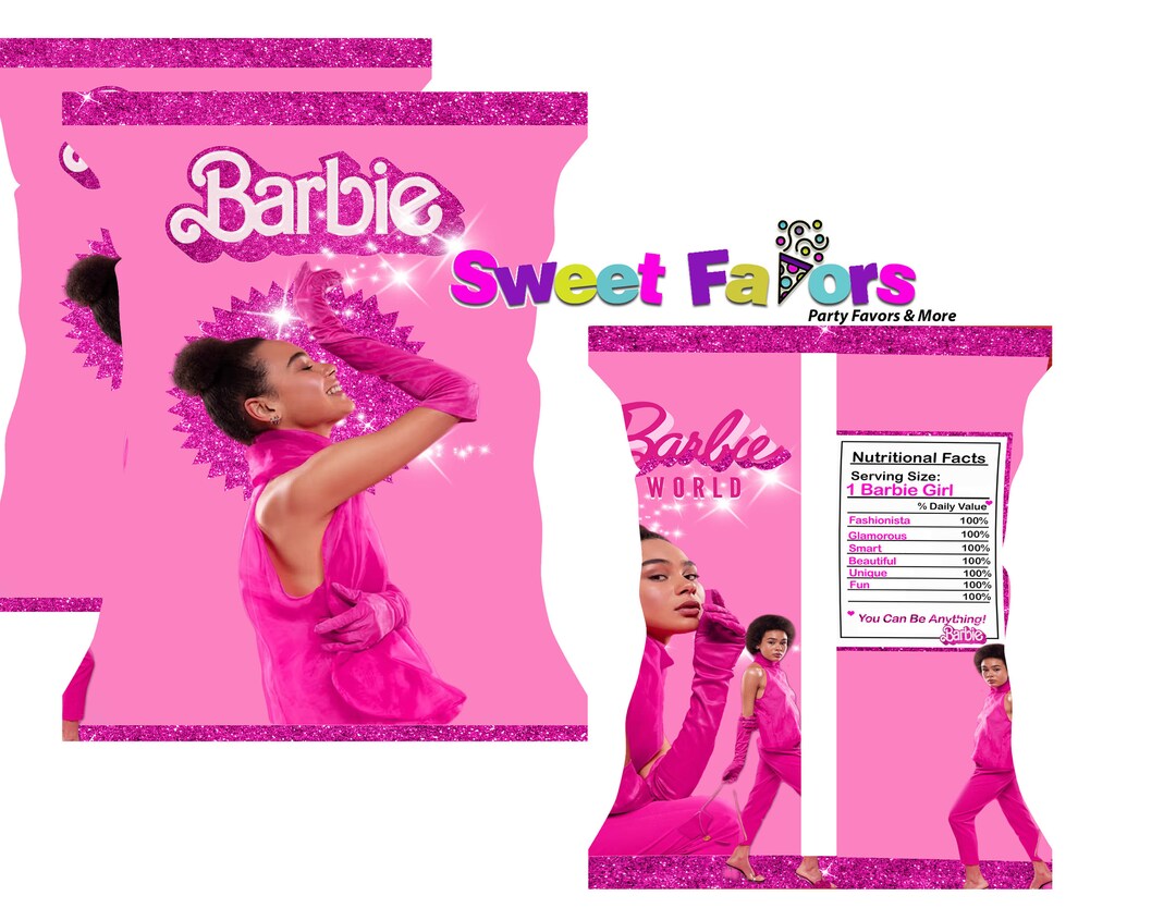 Barbie Chip Bag canva - Etsy