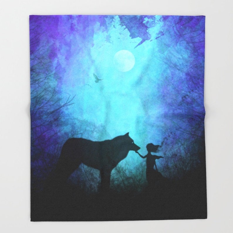 Super Soft Blanket Wolf Blanket Native American Blanket Etsy