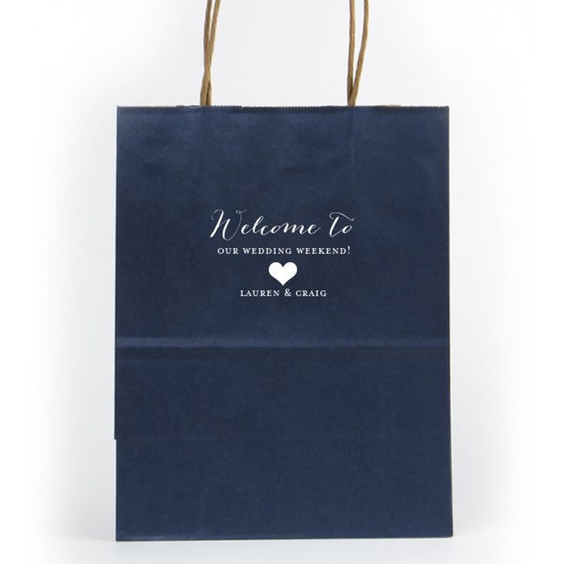 Personalized Wedding Bags Wedding Guest Bags Wedding Hospitality Bags Wedding Welcome Bags with Foil