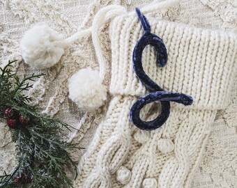 Stocking Tag, Initial Ornament, Personalized Ornament, Christmas Decor, Stocking Name Hanger, Personalized Christmas gift, Secret Santa