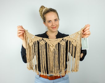 Maverick Macrame Wall Bunting, Macrame Wall Hanging, Neutral Wall Art, Beige Macrame, Boho Macrame, Boho Home Decor