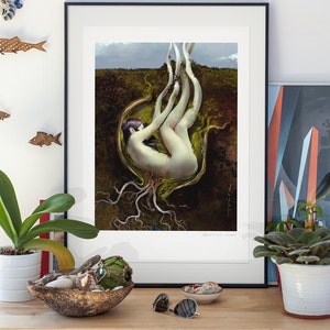 The Seed - original illustration poster print signed by Paweł Jońca. Limited edition.