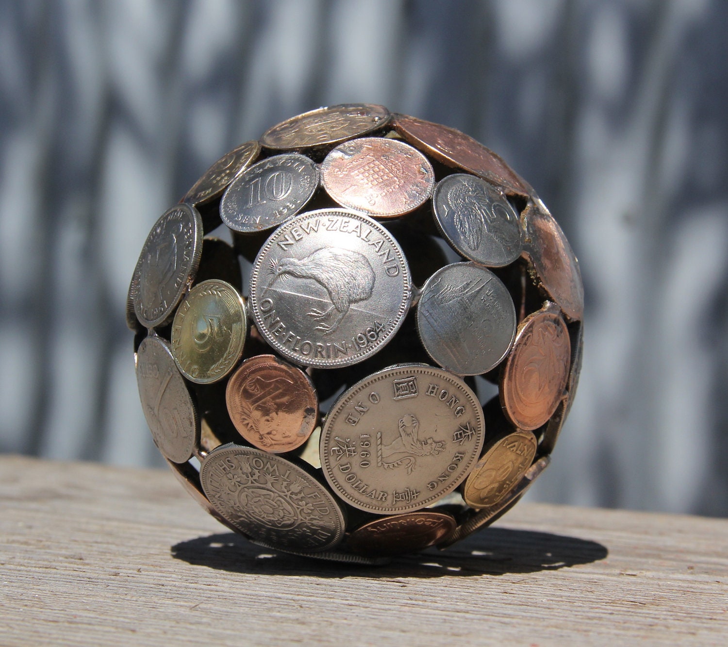 Mini Mixed World Coin Ball, 8.5 Cm Coin Sphere, Metal Sculpture Ornament -  Etsy Hong Kong